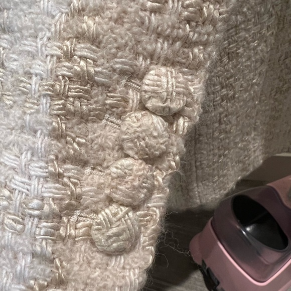 Saint Laurent Long Coat in Silk Tweed and Wool like New - Picture 4 of 15